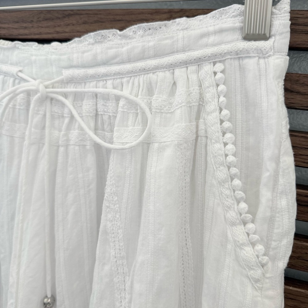 ZADIG & VOLTAIRE JOXINI WHITE COTTON LACE TRIM MINI SKIRT - Picture 5 of 14